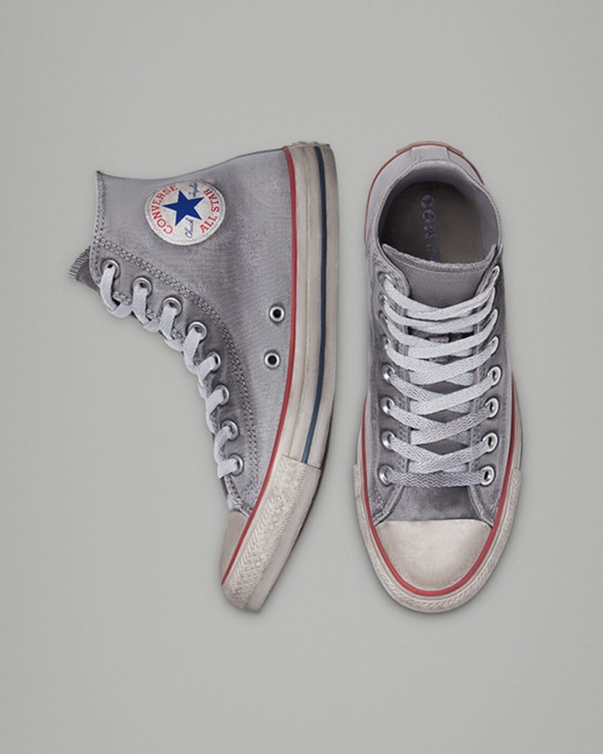 Tenisky Vysoke Converse Chuck Taylor All Star Platene Smoke Panske Siva Biele | SK 5GZ11U9